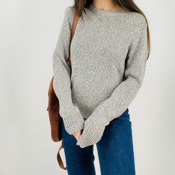 Vintage Other - vintage slouchy crewneck sweater heathered gray size s